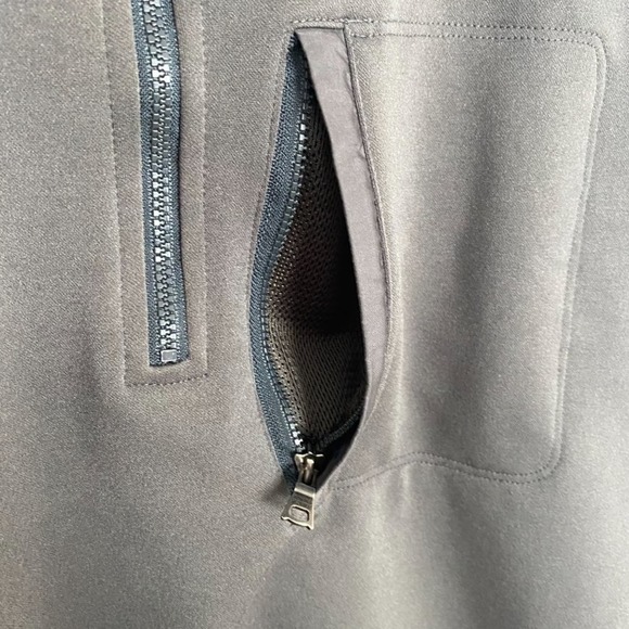 Banana Republic Mock Neck Pullover Sweatshirt Mens XL 1/4 Zip Zippered Pocket - Picture 4 of 10